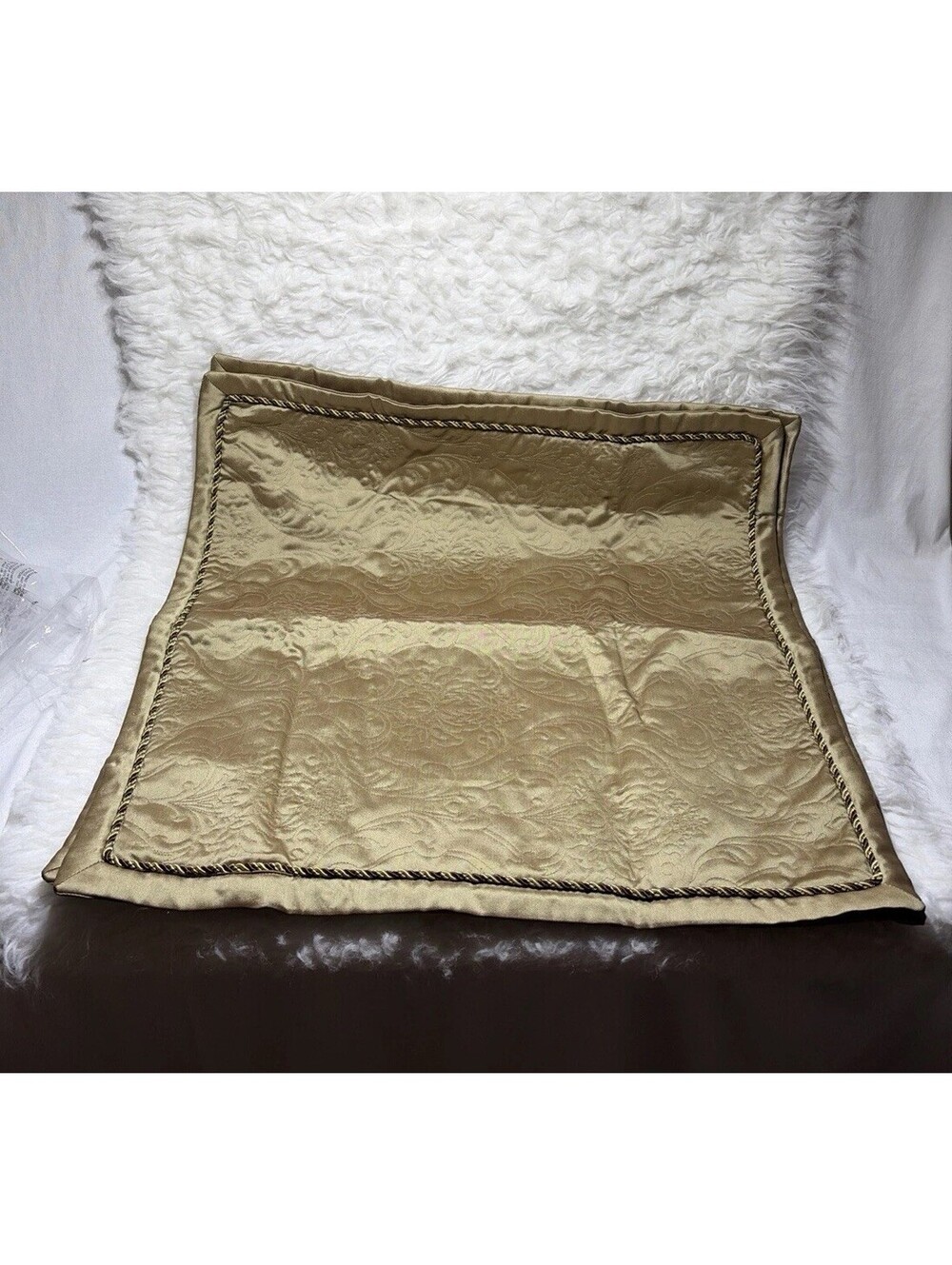 Lenox American By Design  27” Zip Up Pillow Shams Olive  Green